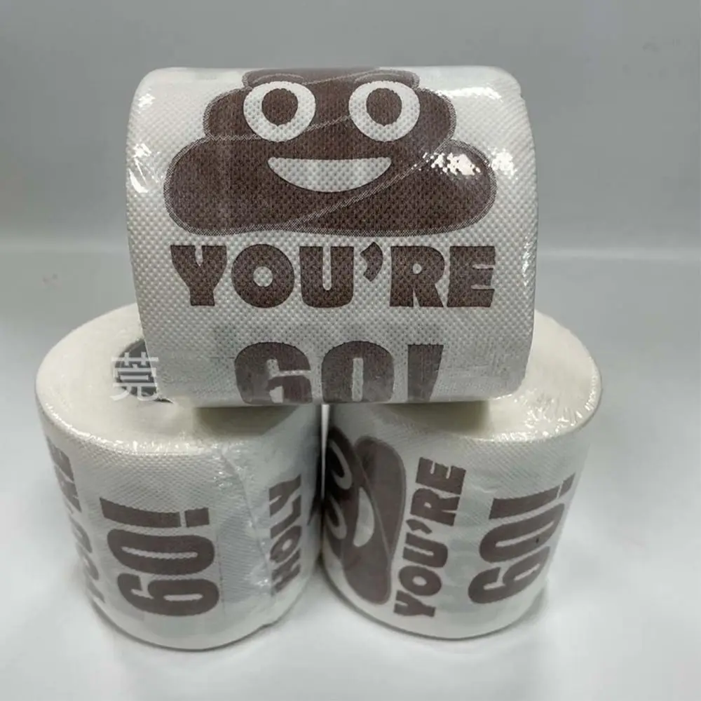 1 Roll Funny Printed Birthday Toilet Paper Novelty Gift Paper Towel Hilarious Prank Tissue Paper Fun Party Supplies for Birthday Celebration Home Decorations