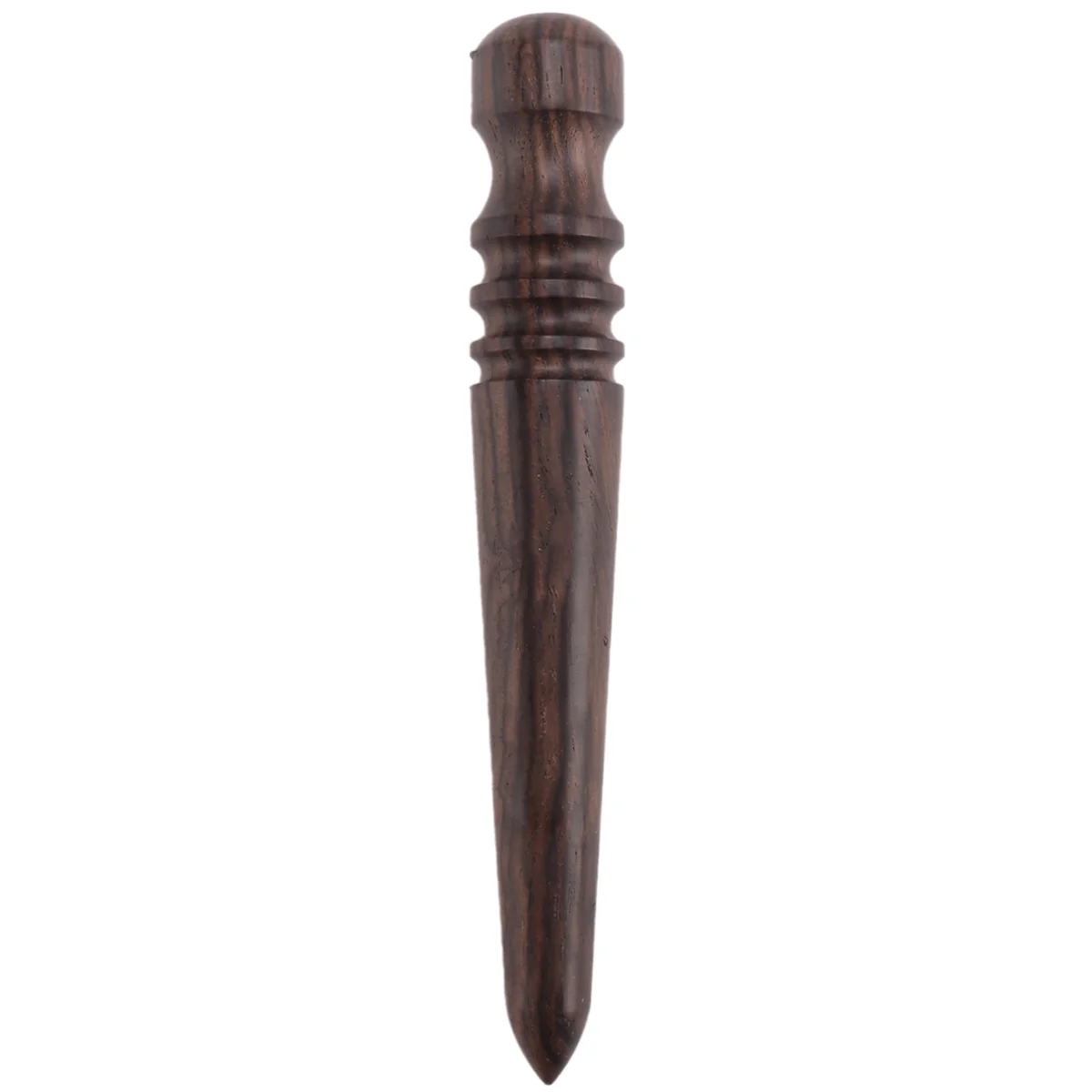 Wooden Leather Burnisher Tool - Tapered Edge Slicker Features 4 Grooves for Burnishing of Various Leather Thicknesses