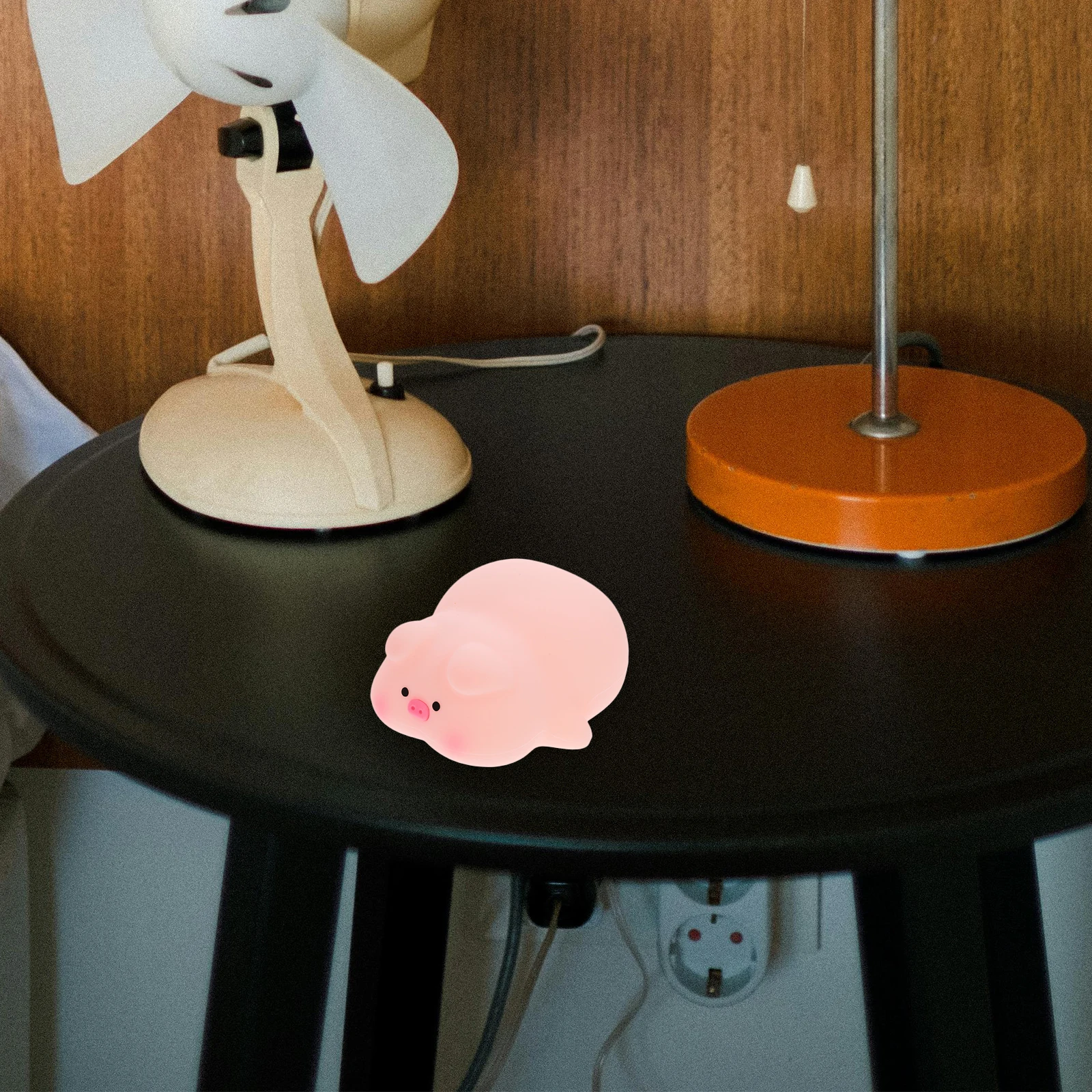 

Piggy Pat Silica Gel Night Lights Dimmable Kids Desk Bedside LED Rechargeable Aesthetic Night Light Tap Control Bedroom Small