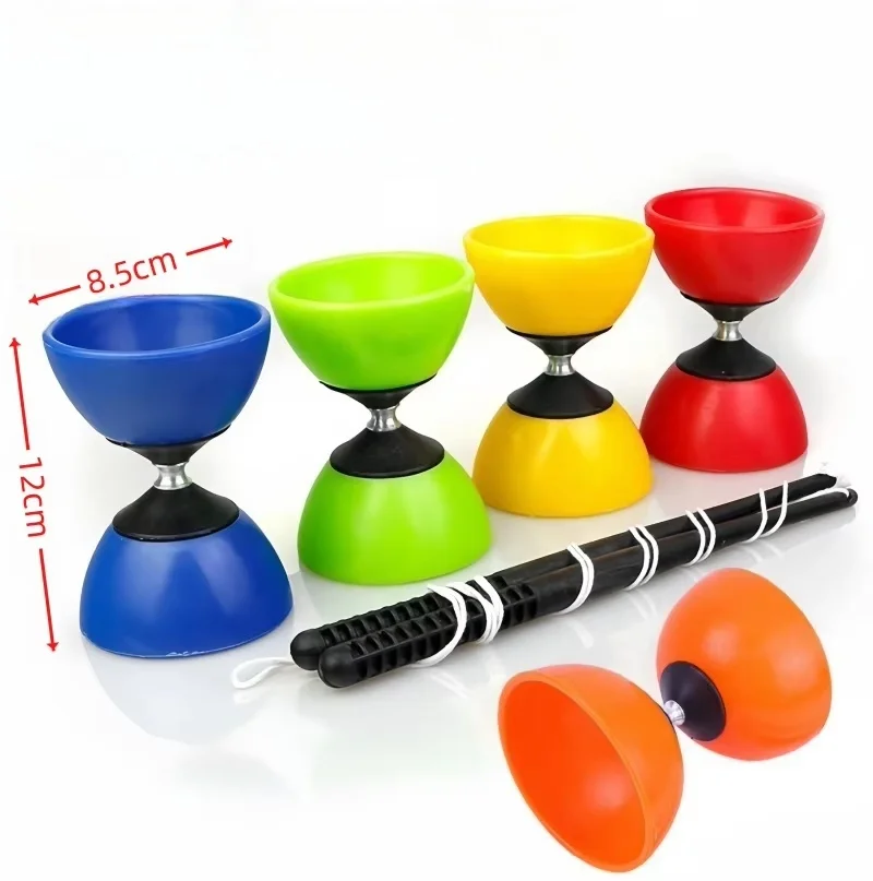 Chinesisches Diabolo-Yo-Yo aus Leder, sensorische Trainingsgeräte, Schüsselform, verdicktes, weiches Outdoor-Spielzeug für die Fähigkeitsentwicklung – Detail 5
