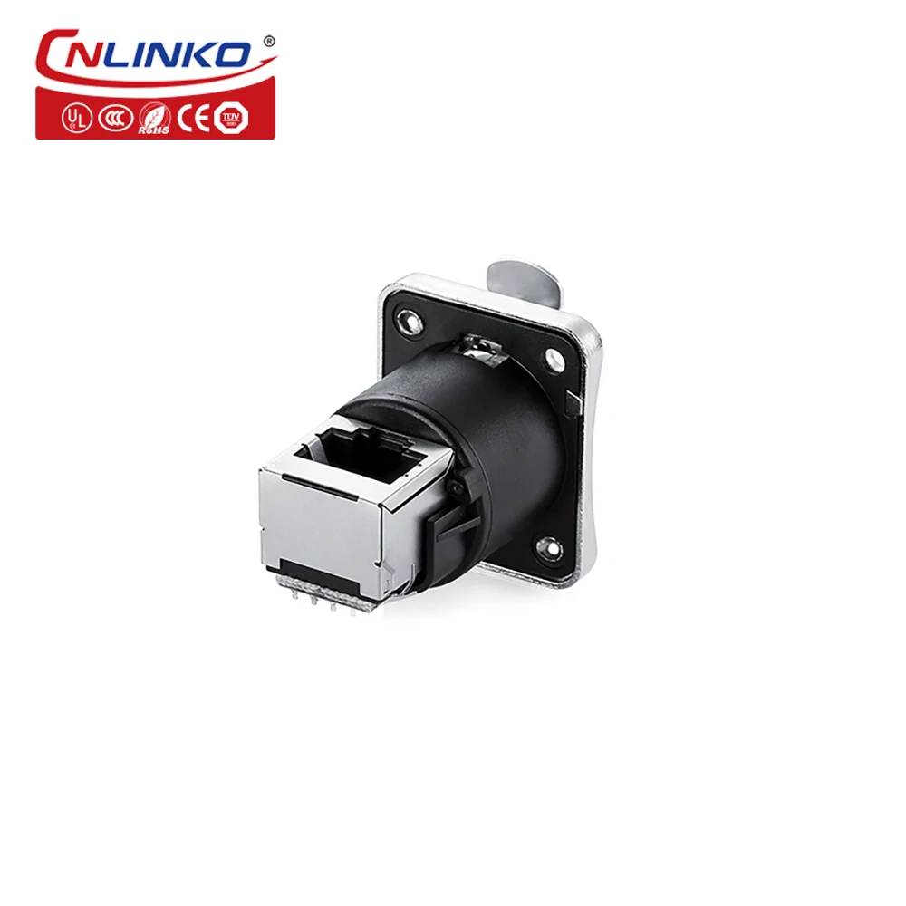 CNLINKO UL/TUV 8 Pin Outdoor RJ45 Cable Ethernet Plug Socket Connector Weatherproof IP65 Jack Signal Connector Favorable Price