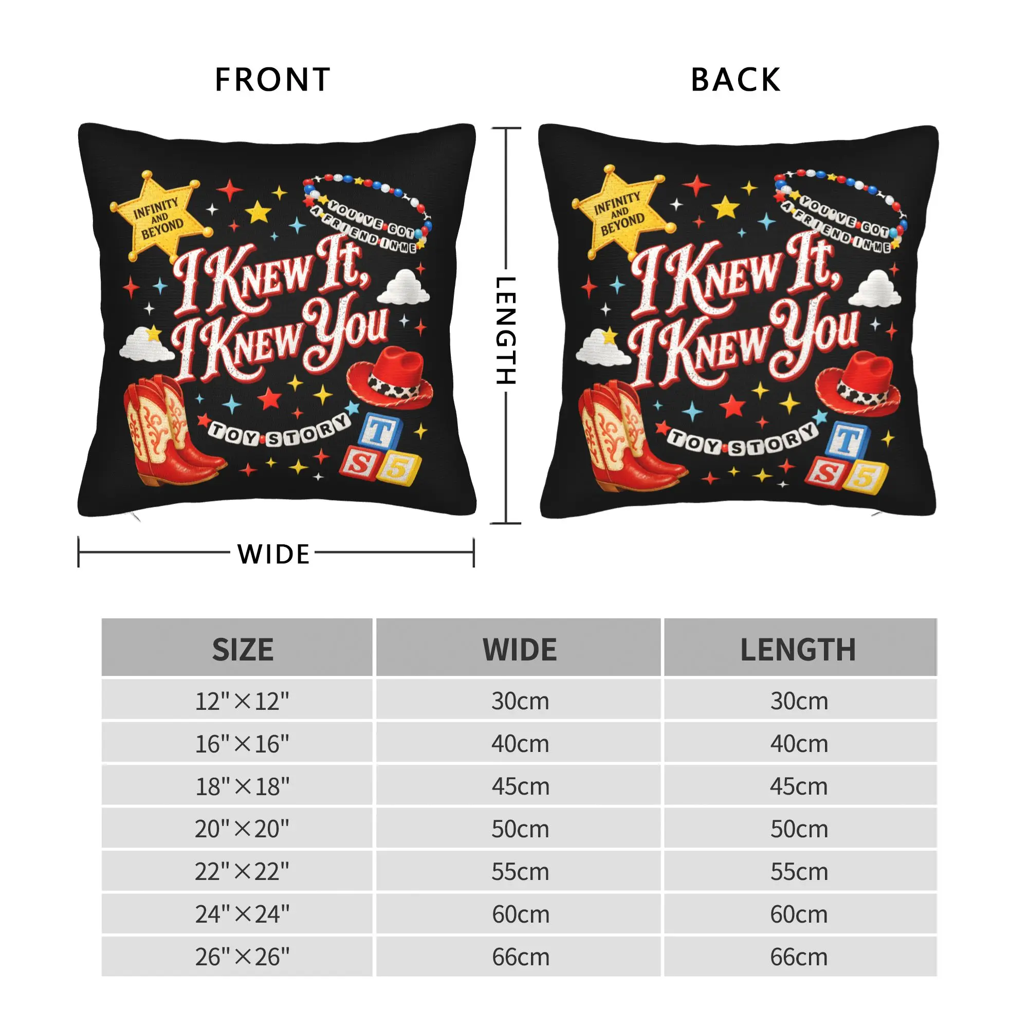 CartoonI Knew It I Knew You Square Pillow Case TS5 Cushion Covers Creative Zipper Decor Pillowcase for Living Room 18