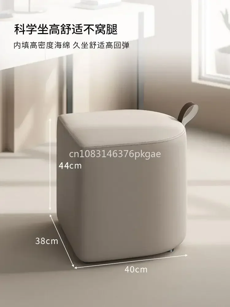 Табурет для макияжа, стул-комод, женский стул для макияжа для спальни, легкий роскошный туалетный стул, высококачественный скандинавский маленький квадратный табурет