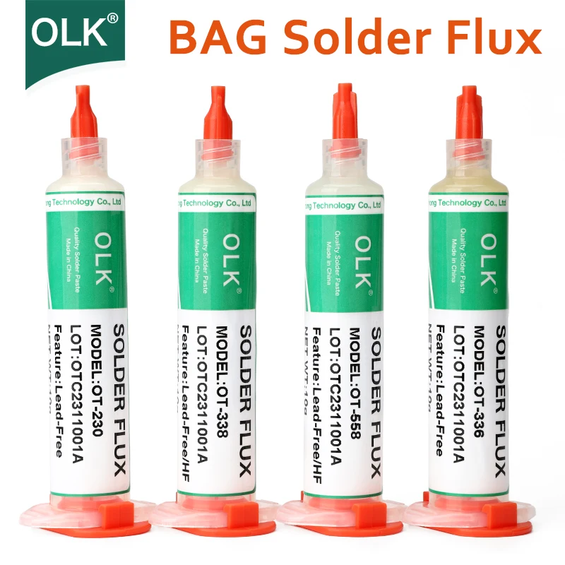 100% Original OLK OT-558-ASM 10cc Flux No Clean Flux for Soldering SMD BGA PCB IC Reballing Soldering Welding Flux Solder Paste