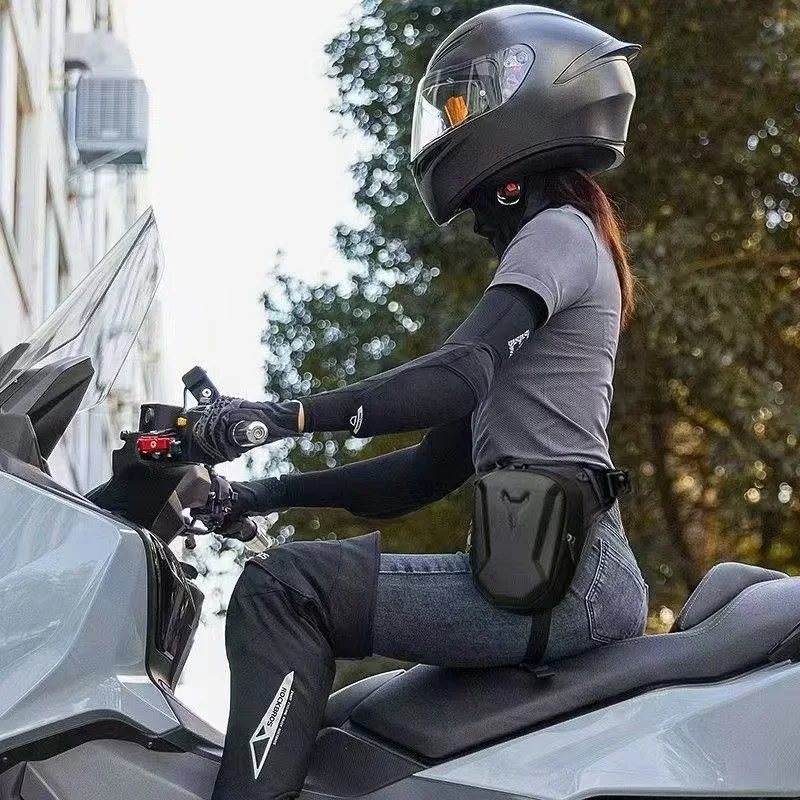 Motorcycle Leg Side Bag Mobile Phone Bag EVA Hard For Shell Outdoor Casual Waist Motorbike Purse Hip Bum Pack Storage