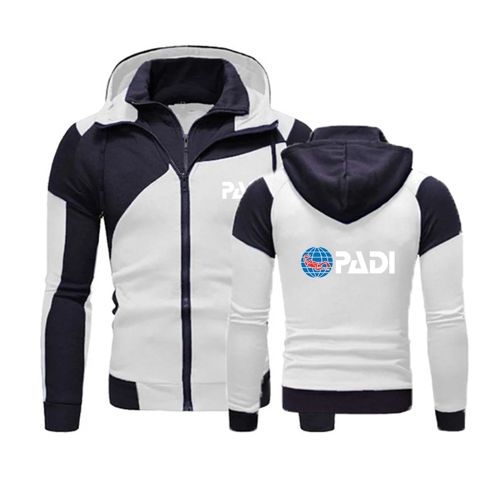 2024 Men Scuba Driver Padi Spring and Autumn Color Matching Hoodie Match Warm Polar Sweatshirt Comfortable Casual Jackets Tops