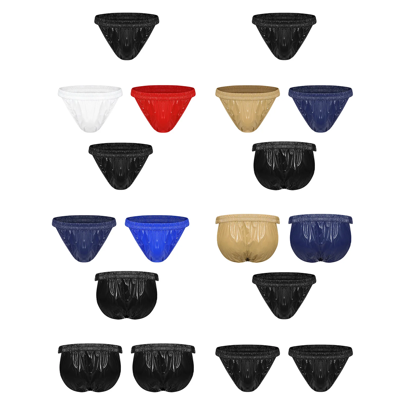 3pcs Swim Briefs Men Waterproof Panties Leakproof Elderly Special Needs Adaptive Briefs Elastic Waistband Diaper Cover Underwear