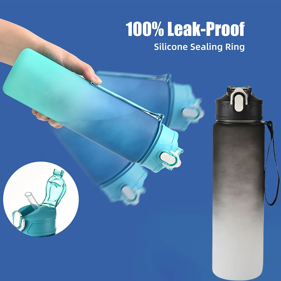 800ML Anime One Piece Sports Water Bottle Gradient Color Leak Proof Motivational Portable Water Bottle for Outdoor Sport Fitness