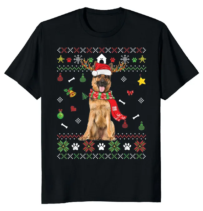 NEW LIMITED Ugly Christmas 2022 Dog Funny Novelty Tee  Fast ShippingAnime Pattern Summer Clothing