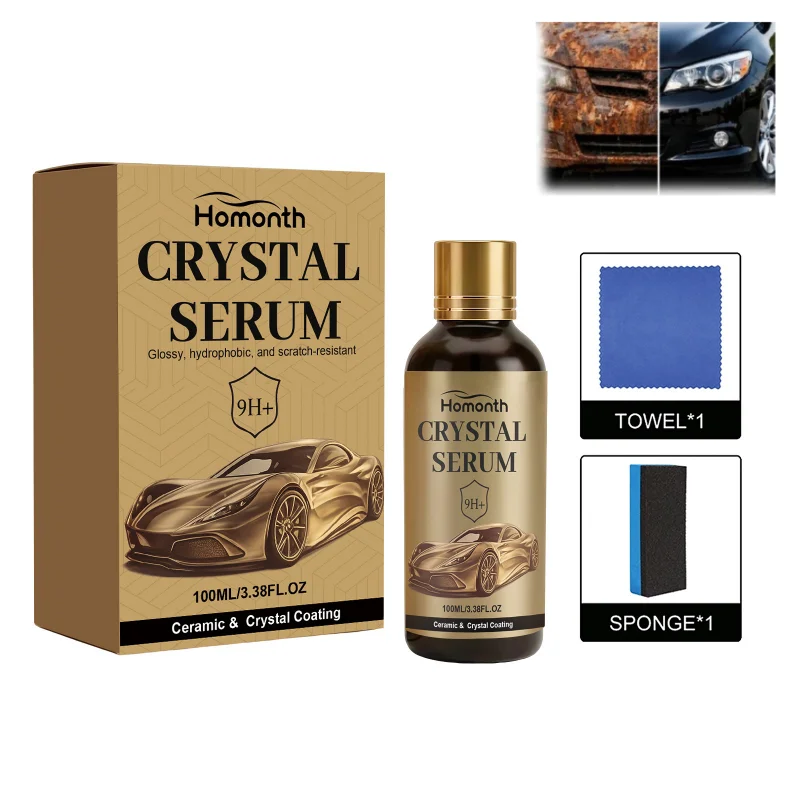 100ML PTZ Graphene Ceramic Coating, 9H+ Advanced Crystal Serum for Cars Professional Auto Detailing Paint Protection High Gloss