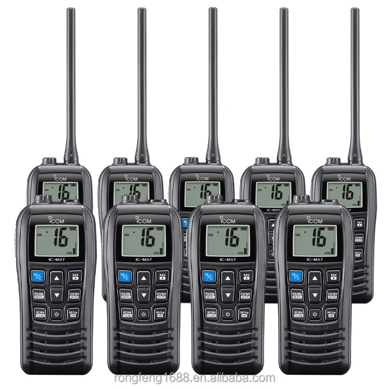 6 Watt Floating Lightweight VHF Marine Transceiver Waterproof Walkie Talkie ICOM IC-M37 Portable Two-Way Radio