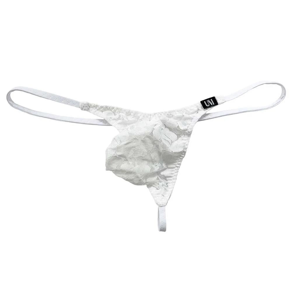 

Men Delicate Lace T-Back Sheer Sexy Panties Breathable Underwear Hollow Out Underpants Gay Sissy Pouch Very Sexy Thongs Briefs