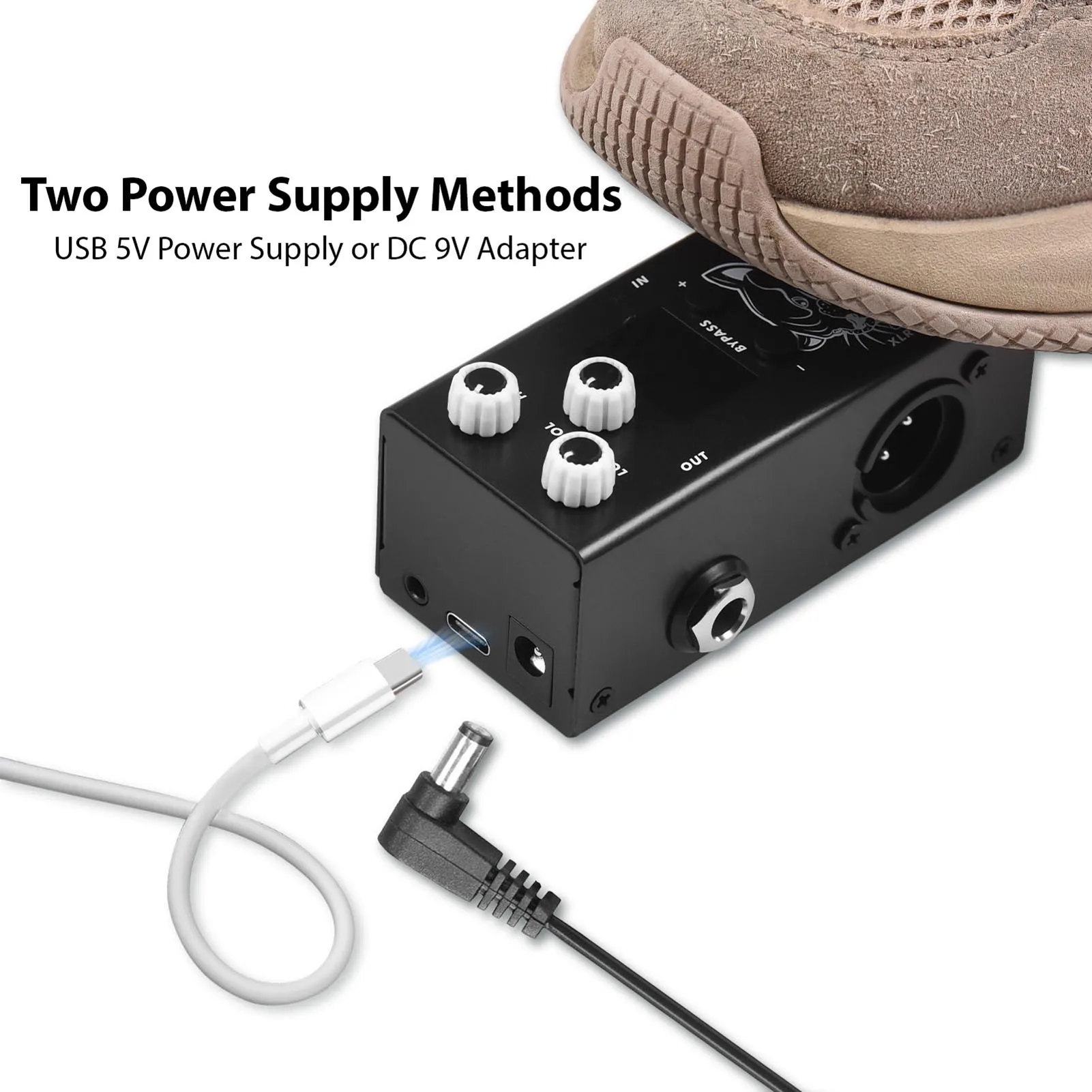 M-VAVE Pedale effetti IR Box per chitarra con cabina IR Armadi di risposta impulso Simulatore di altoparlanti Porta di uscita XLR DC 9V 6,35mm per basso