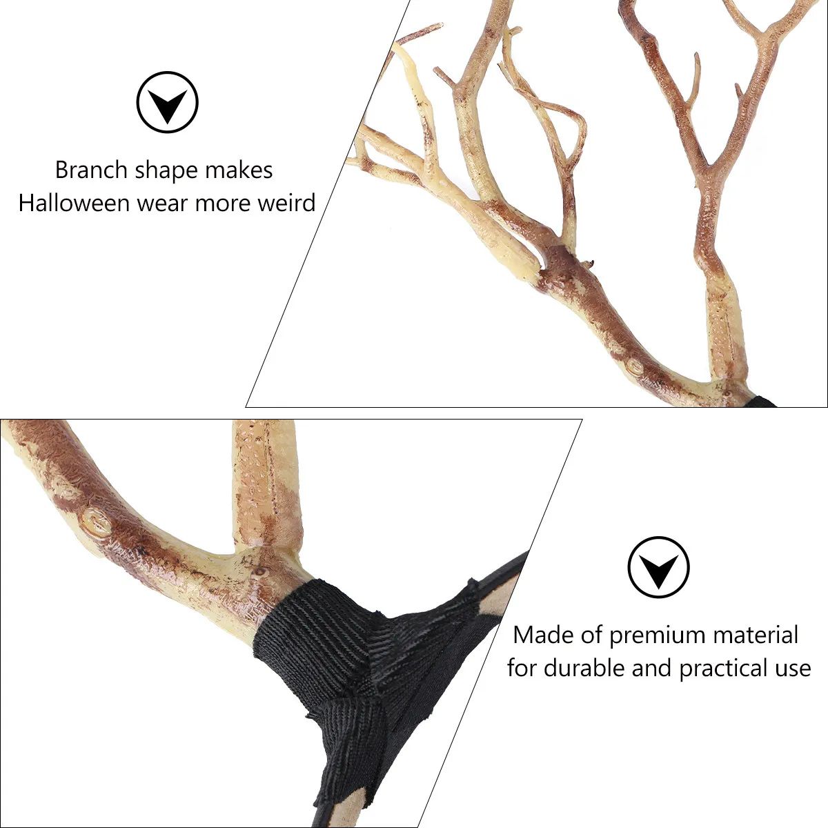

1Pcs Branch Headdress Design Hair Hoop Unique Witch Horn Shaped Halloween Headwear Comfortable Fit for Festival Party Gift Idea