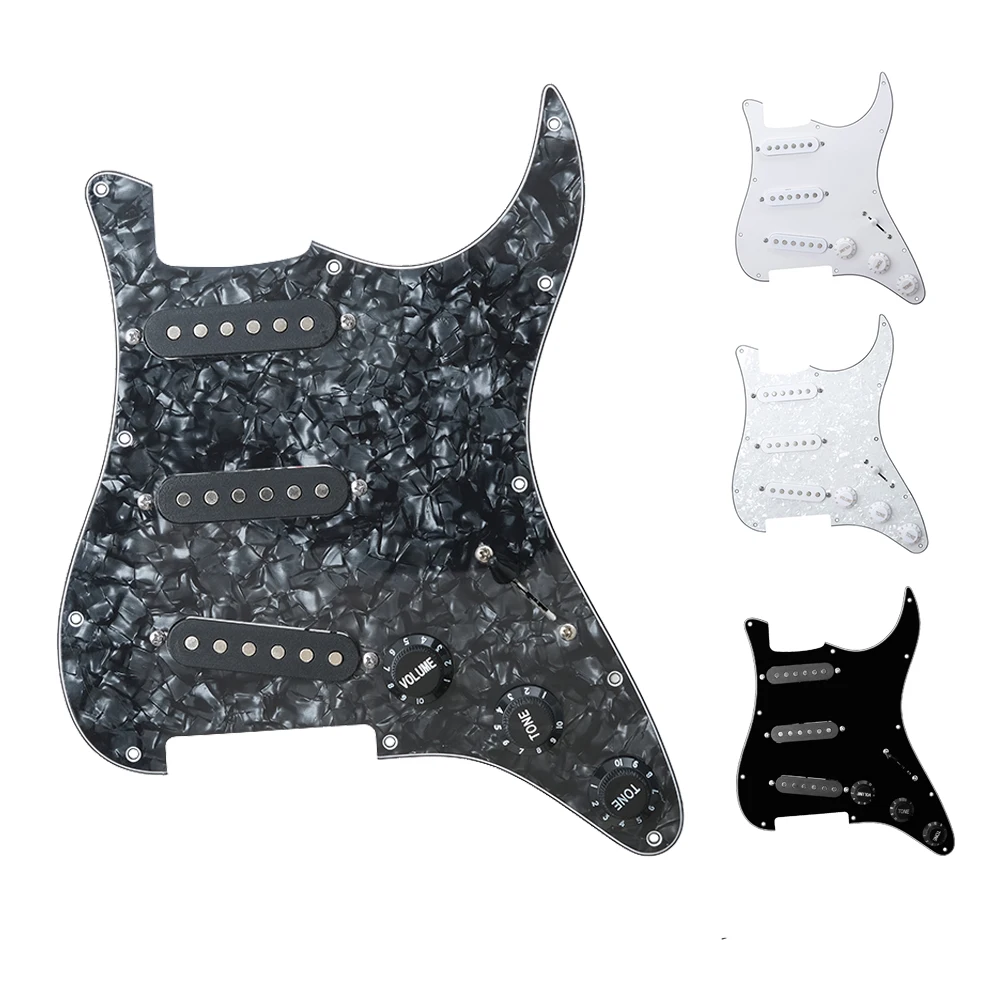 

Electric Guitar Pickguard Pickups Loaded Prewired for FD ST Style Guitar With Three Single Coil Pickguard Pickups Parts Tools