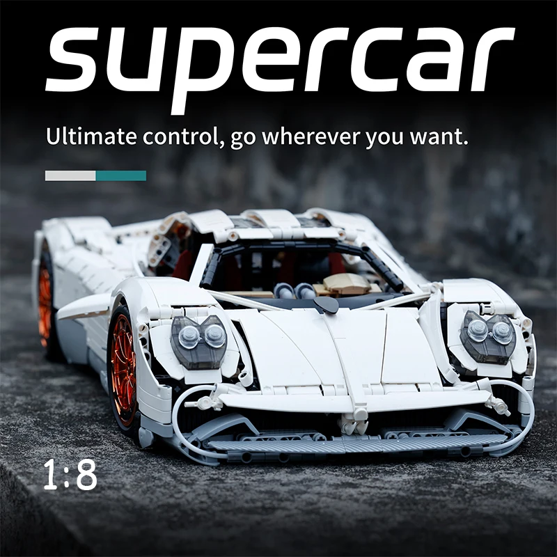 

1:8 Classic Racing Car Model Kit Small Particle Assembled Building Blocks Supercar Toy for Adult/Kid Birthday Gift 10549