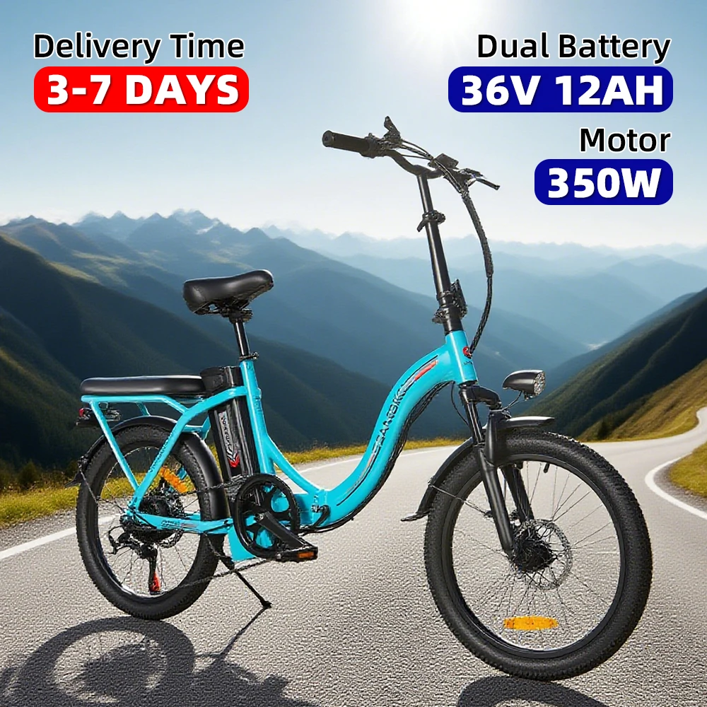 

European spot delivery 20 inch electric bicycle 350W36V12AH lithium battery folding power assisted electric bicycle