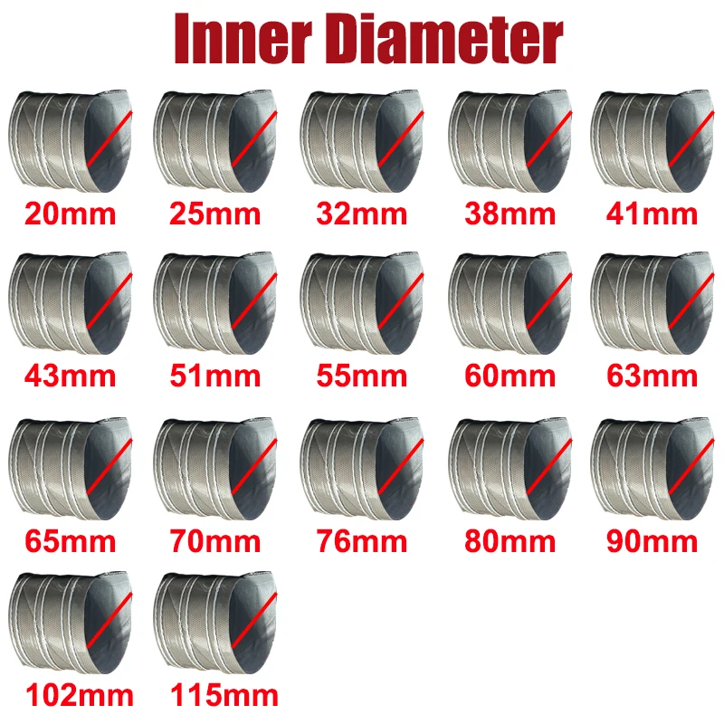 2M Length Car Hood Air Intake Pipe Air Ducting Hose Heat Temperature Resistance Tube For Car Camper Truck Caravan ID: 20-90mm