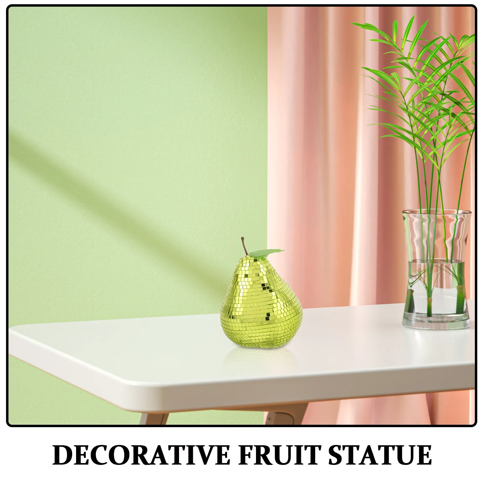 

Pear Shaped Mirror Ball Disco Reflective Ball Disco Fruit Ornaments For Club Bar Party Table Centerpiece 70s Themed Party Decor