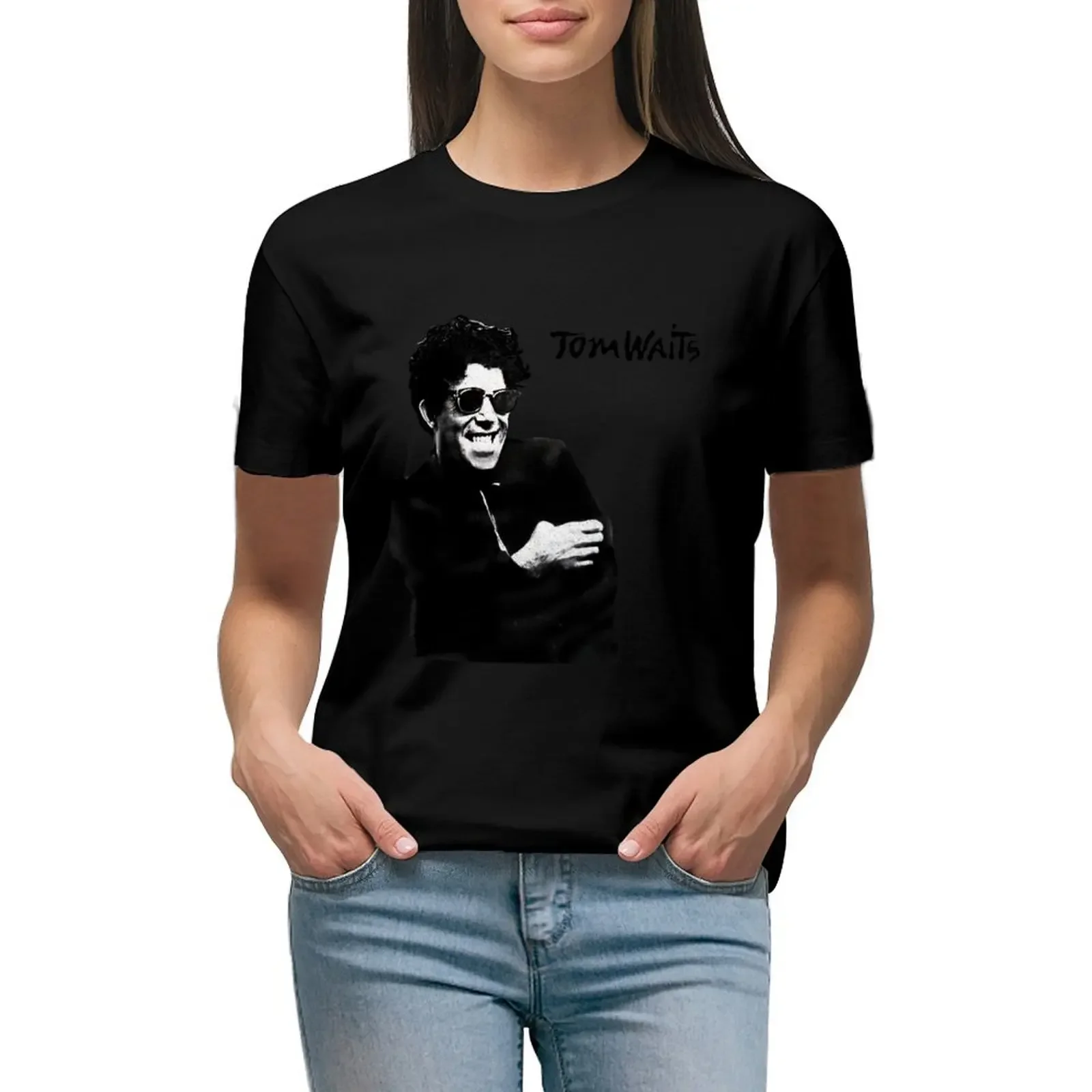 Winona Ryder's Tom Waits T-Shirt anime anime clothes summer clothes sports fans t shirts for Women graphic