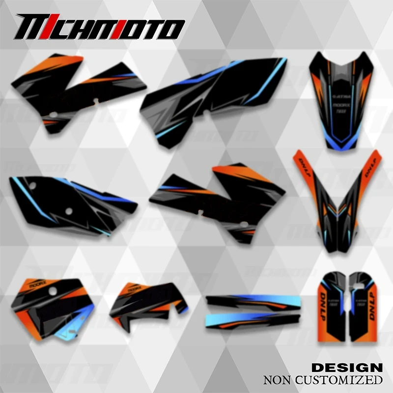 

MCHMFG For KTM EXC SXF 2005 2006 2007 Graphics Decals Sticker Kit Motorcycle Number Name Background Custom