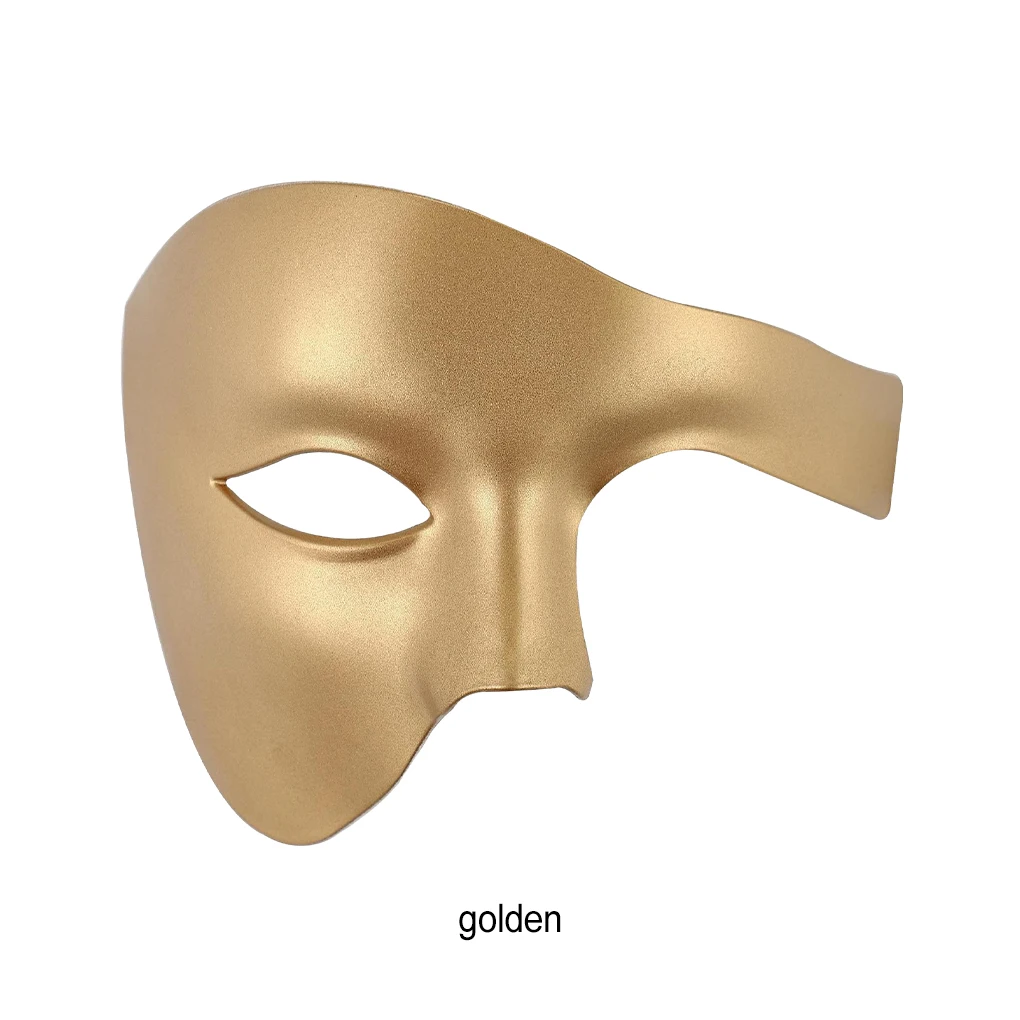 Stylish Face Mask For Masquerade Parties And Festivals Light-weight Half Face Masquerade Masks Black brushed gold