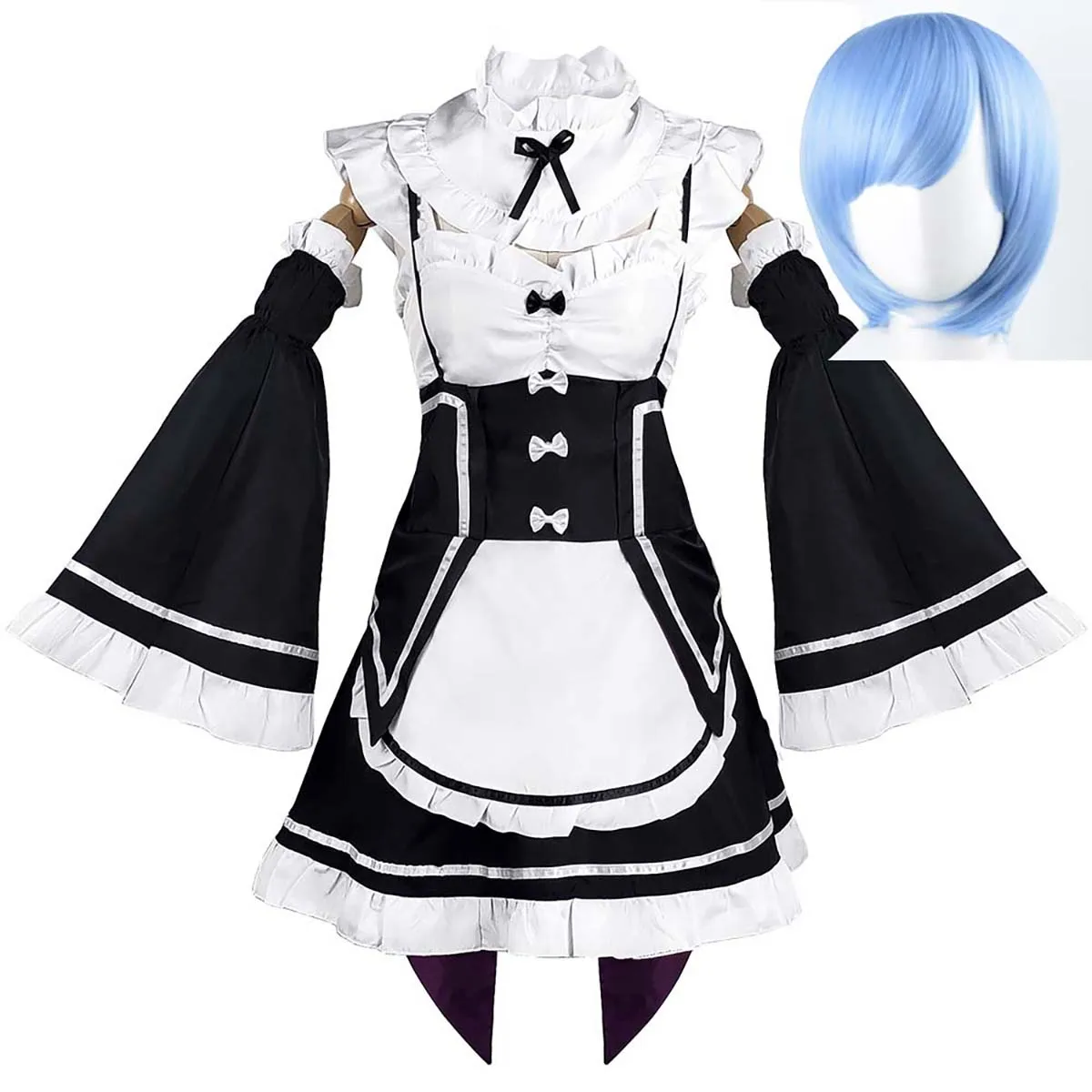 Anime Re:zero Kara Hajimeru Isekai Seikatsu Life In a Different World Ram Rem Cosplay Costume