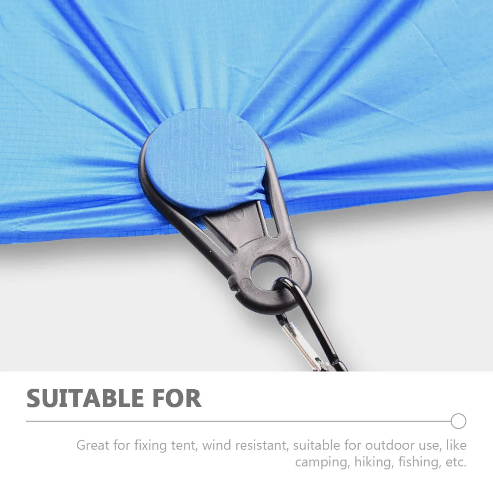 

20Pcs Outdoor Tent Clips Windproof Heavy Duty Tarp Clips Portable Clamps Camping Fixing Tools for Hiking Fishing