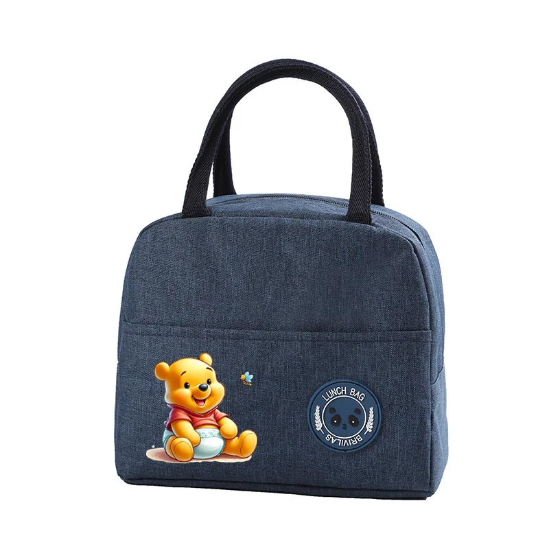 Winnie the Pooh Lunch Bag maniglia isolamento Lunch Box Picnic viaggi conservazione degli alimenti portatile borse termiche per il pranzo in foglio