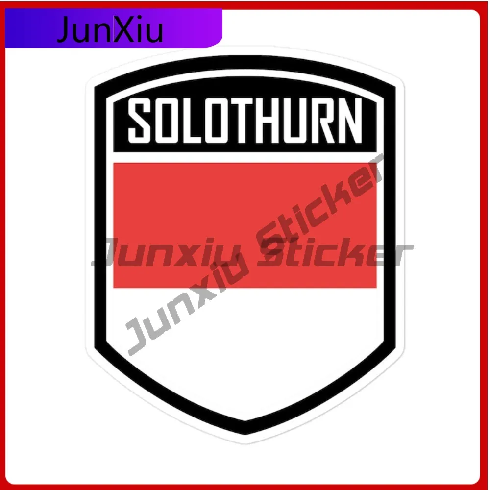 

Canton of Solothurn Eye Catching Creative High Quality Switzerland Flag Emblem Vinyl Stickers Waterproof Decal PVC