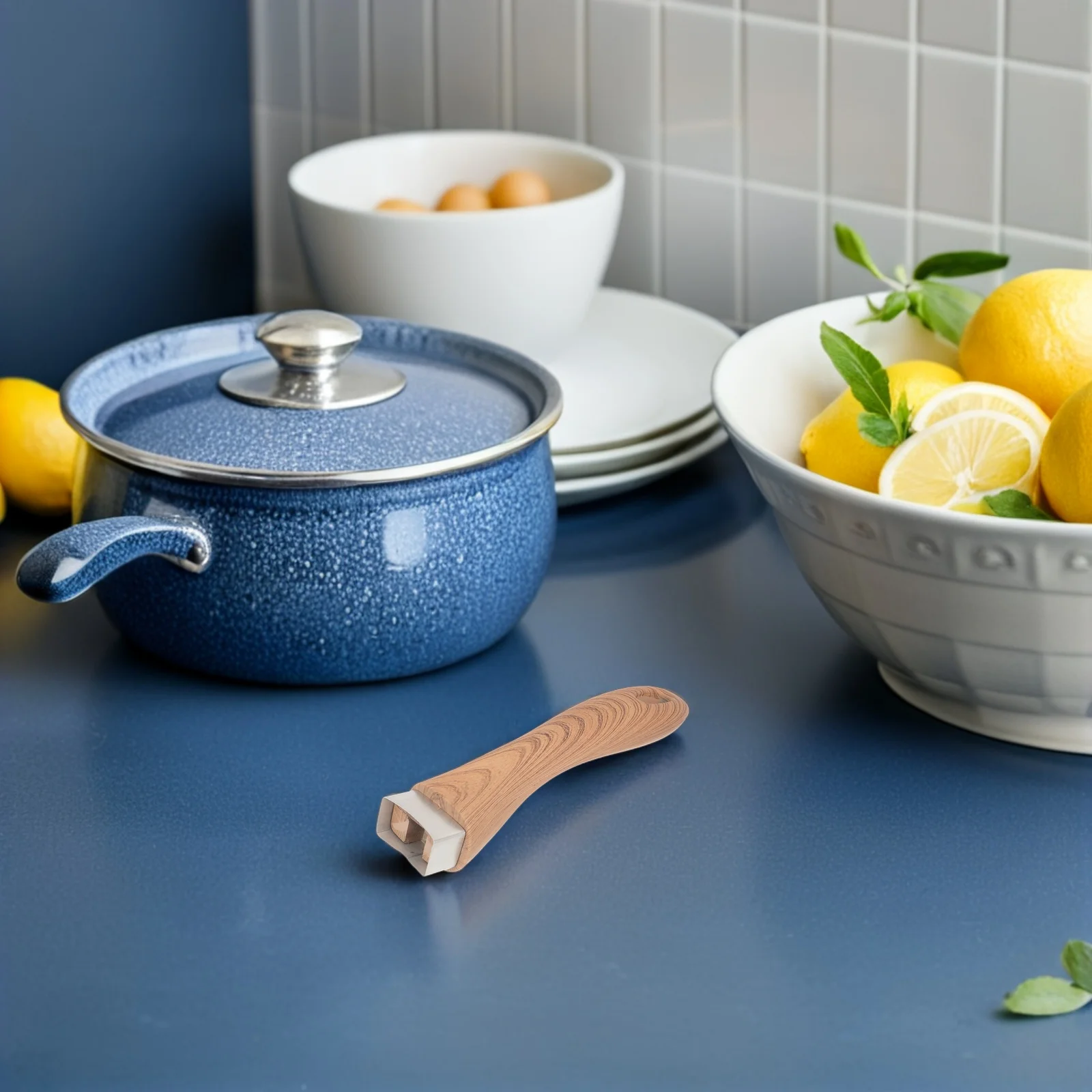 取り外し可能な鍋ハンドル交換用、火傷防止ステンレス鋼木目調グリップ、片手鍋、フライパン、家庭用調理器具用