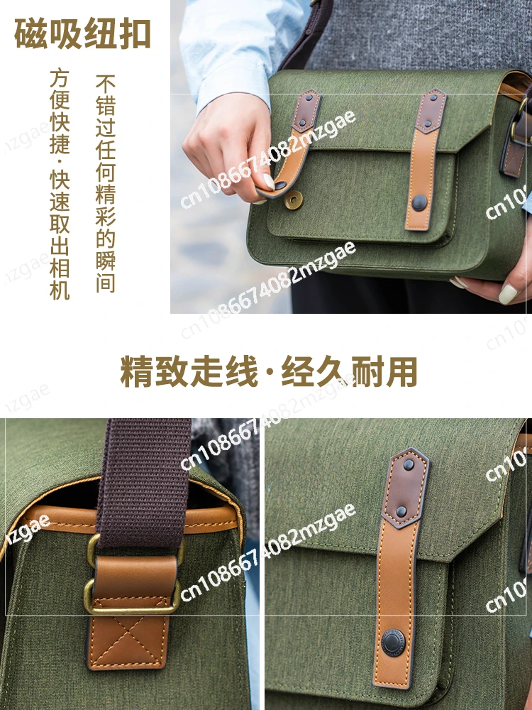 One-shoulder Diagonal Camera Bag for Female, Retro Camera Bag