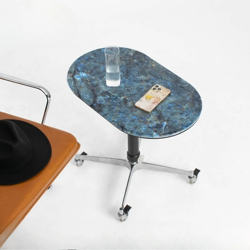 Advanced sense of rotating side table mobile lifting coffee table small table 3