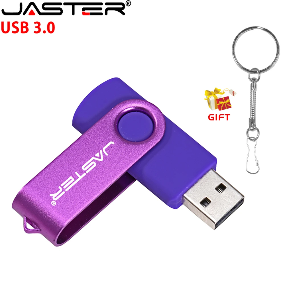 

JASTER Plastic USB 3.0 Flash Drive 128GB Rotatable Memory Stick 64GB Real Capacity USB Stick 32GB Birthday Gift U Disk 16GB 8GB