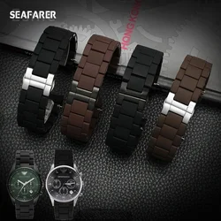 For Armani Plastic Coated Steel Watch Strap Ar5890 5891 5906 5905 Men's Women's Watch Band Accessories 20 23mm Wristband