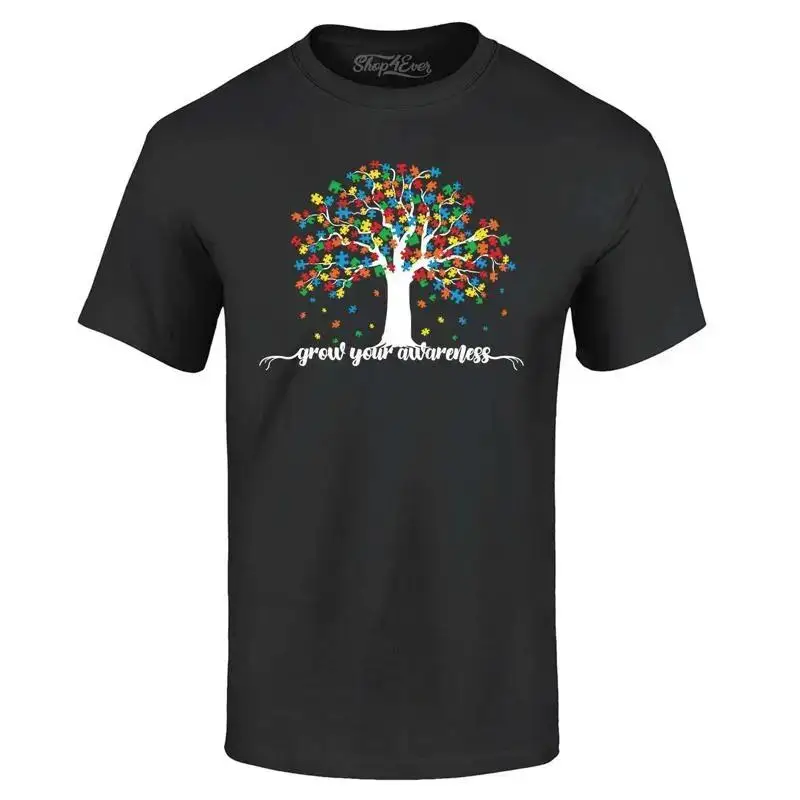 Grow Your Awareness Autism Puzzle Tree Tshirt Autism Shirts