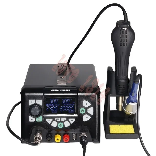 Welding Tools 3 In 1 220V  853D 5A SMD Rework Desoldering Hot Air Gun Soldering Iron Station High Quality