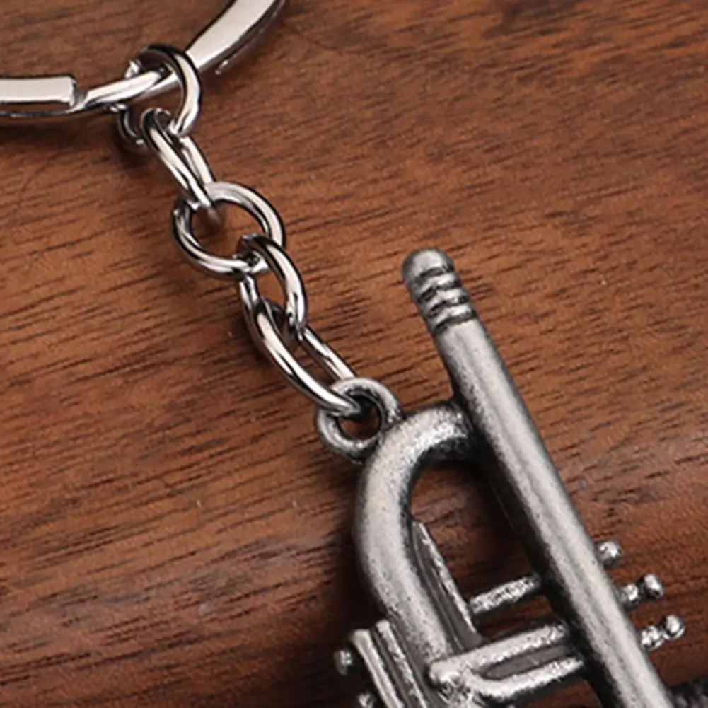 Birthday Present Pendant Musician Keychain Pendant 3d Instrument Design Miniature Bag Charm Retro Music Key Ring Holder Musical