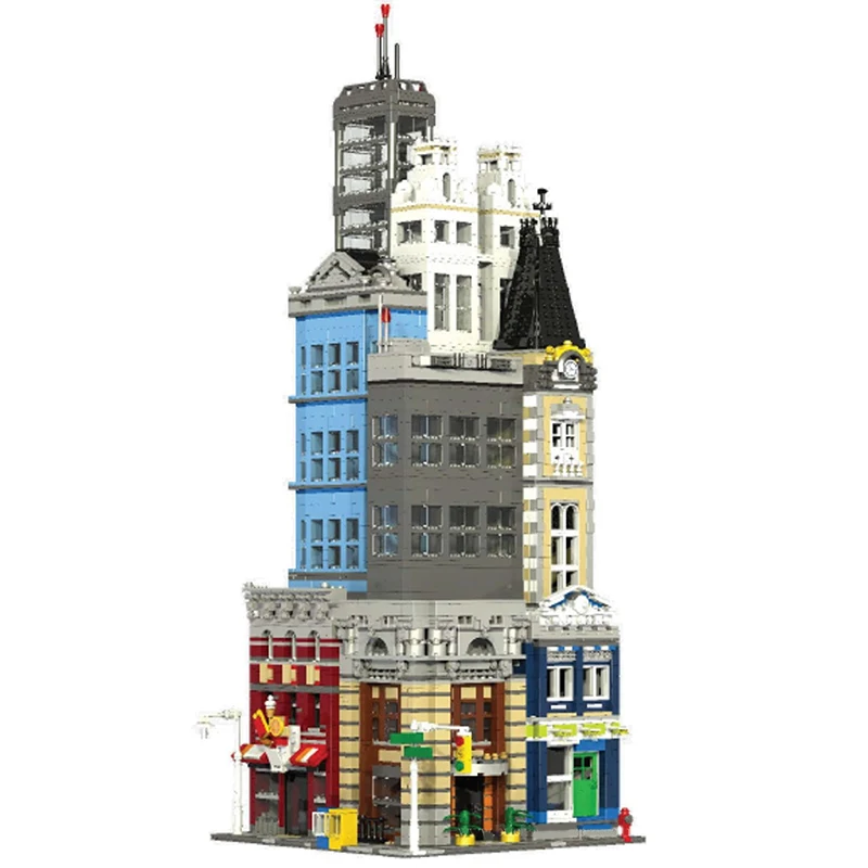 3799PCS Città di Vendita Caldo Street View Moc Modulare Metropolitana e Viale Città Stack FAI DA TE Creativo Giocattoli Per Bambini Regalo Di Compleanno Blocco