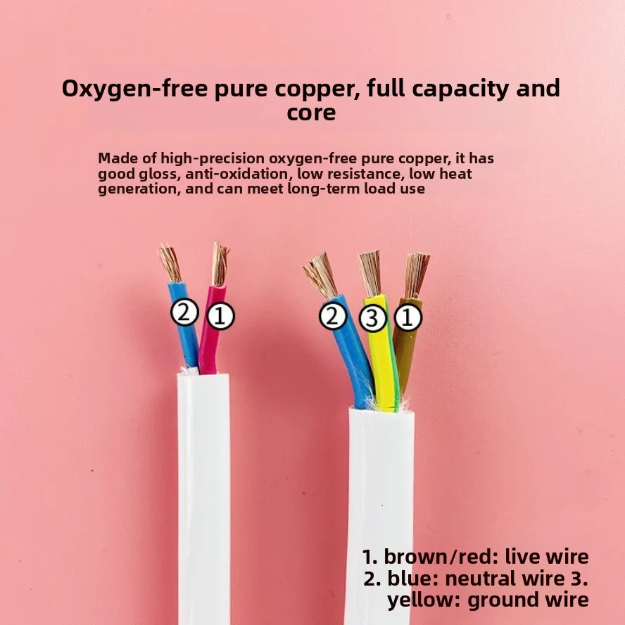 3-core 2-core white spring wire Spiral cable 0.5² Coiled 1/2/3/4/5/6/7 Meters power cord expandable cable