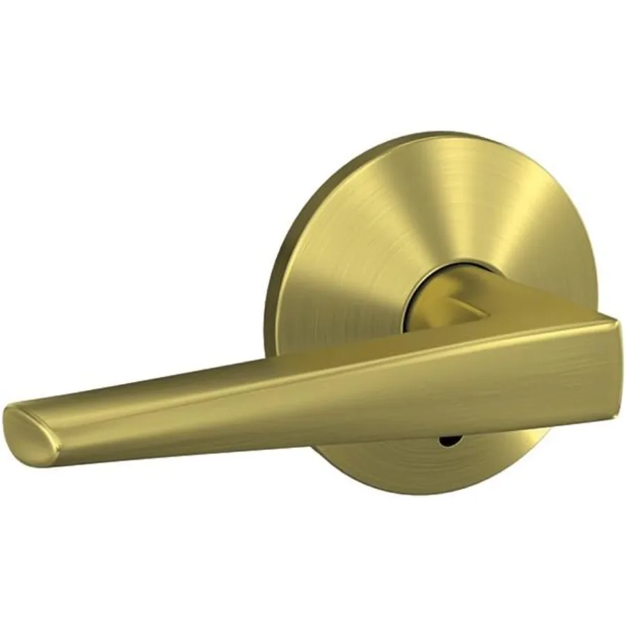 

Custom FC172 ELR 608 KIN Eller NonTurning Lever with Kinsler Trim in Satin Brass for HighEnd Interior Door Hardware Application