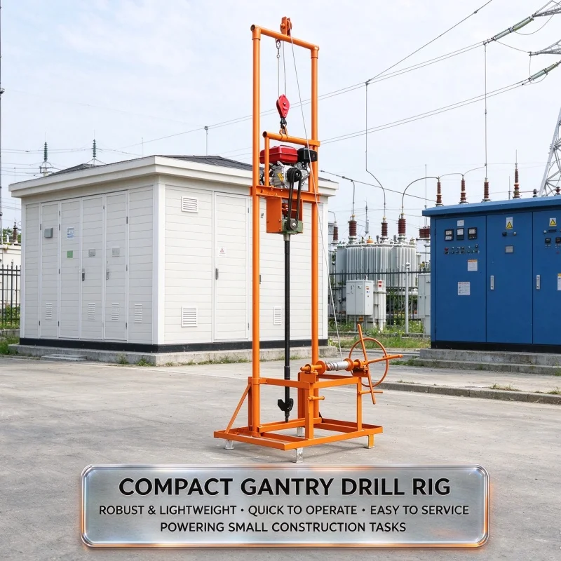 Customized Gantry Water Well Drilling Rig, Lightweight Water Well Drilling Rig, Shallow Well Drilling Gear for Courtyards