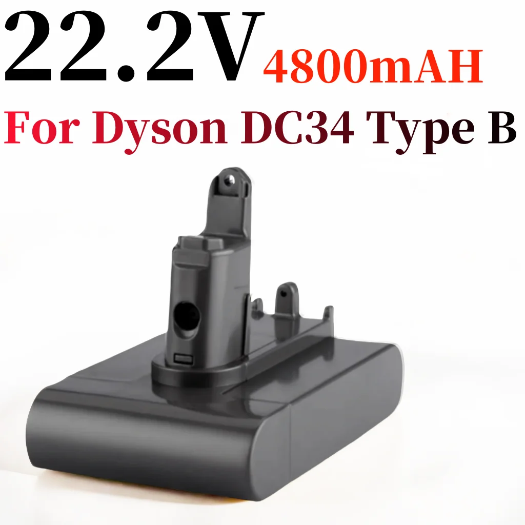 

22.2V 4800mAh rechargeable lithium-ion battery (Type B), suitable for replacing Dyson DC35, DC45, DC31, DC34, DC44, DC31, DC35