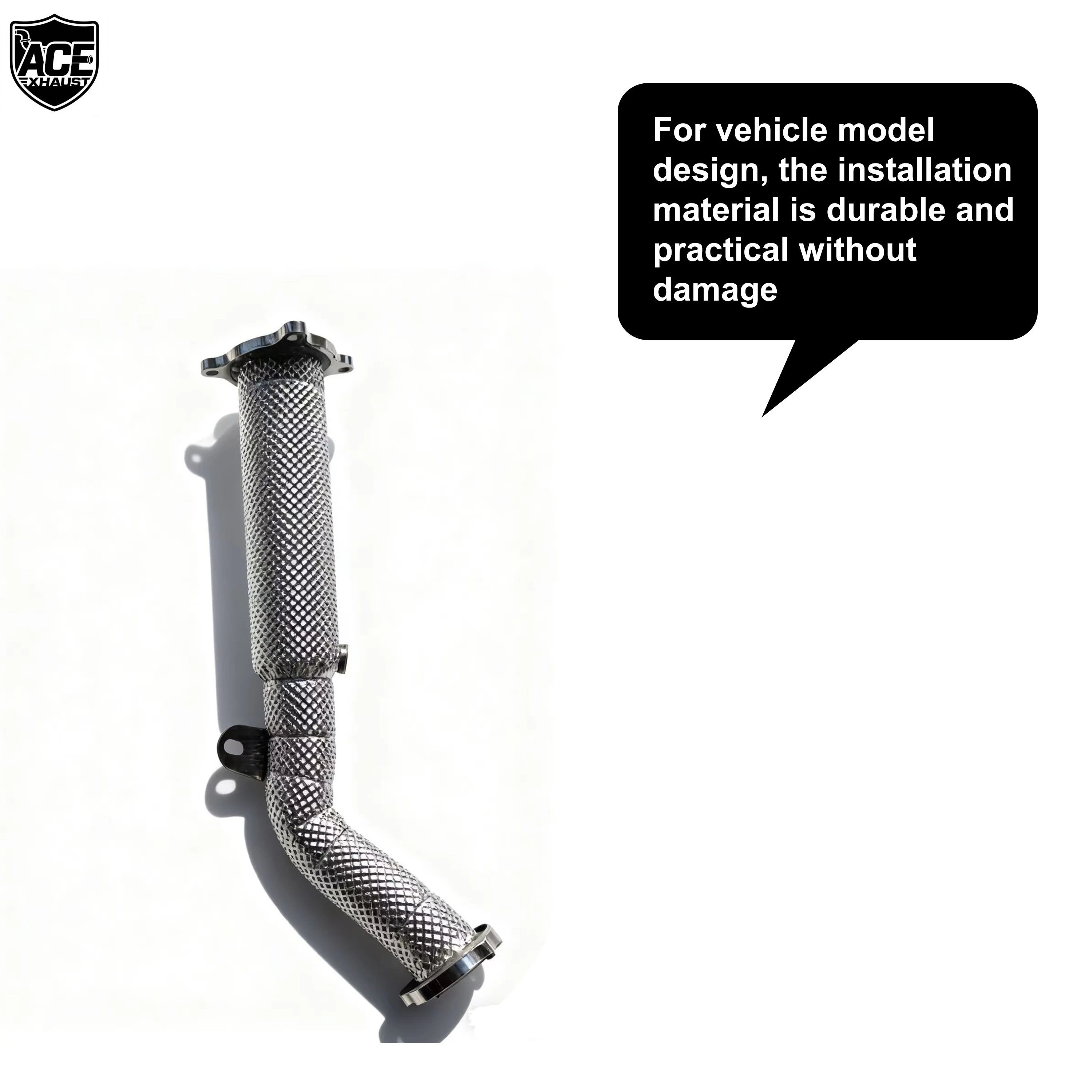 ACE Hochwertiges Auspuffrohr für Audi A4 A5 Q5 B8 2.0T Auspuff-Downpipe mit Katalysator SUS304 Auspuffkrümmer – Detail 5