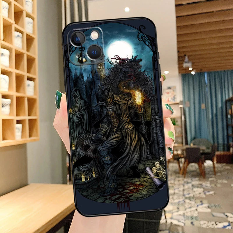 Bloodborne Dark Souls Phone Case For iPhone 11 12 13 14 15 16 Pro MAX 12 13 Mini X XR XS Max Plus Cover Coque
