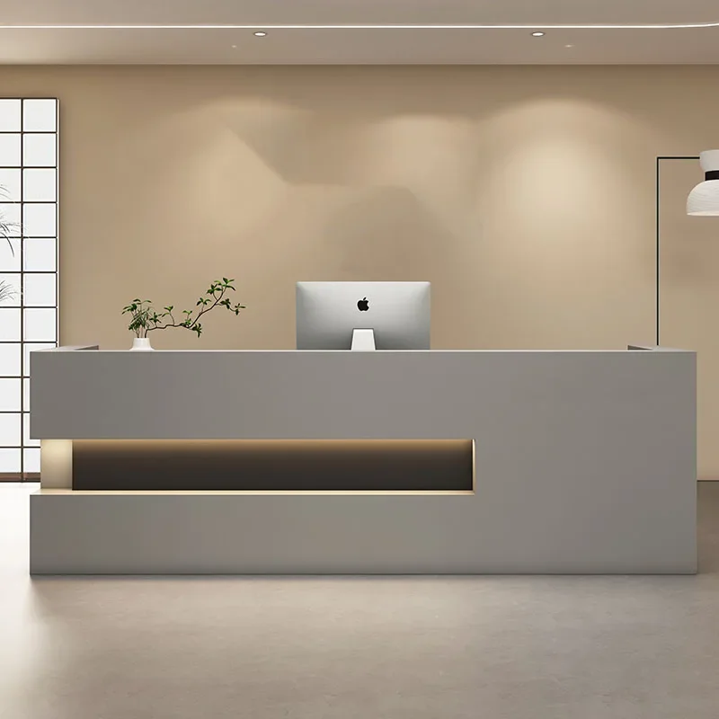 

European Office Reception Desk Podium Front Receptionist Pulpit Cash Counter Desk Restaurant Lectern Mostrador Trendy Furniture