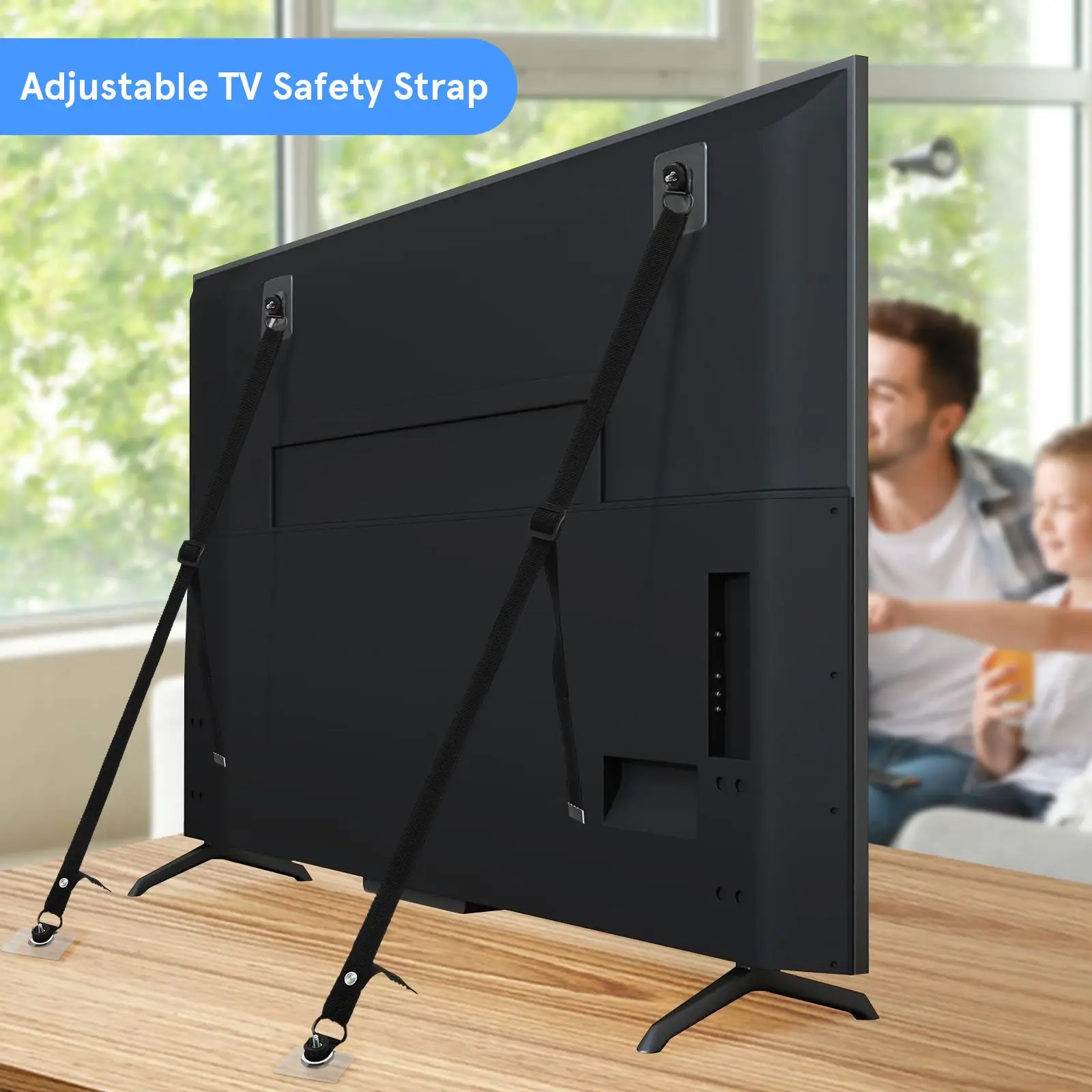 1 ชุดเข็มขัดนิรภัยแบบปรับได้ Anti เคล็ดลับสายรัดเฟอร์นิเจอร์ Anchor Wall Baby PROOF Secure Stand ตู้เสื้อผ้าตู้ล็อคอุปกรณ์เสริม