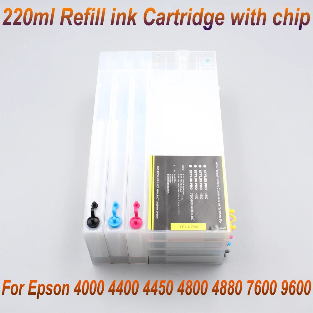 

8Colors/Set Compatible ink cartridge with chip Refillable cartridge for Epson Stylus Pro 4800 4880 wide format printer