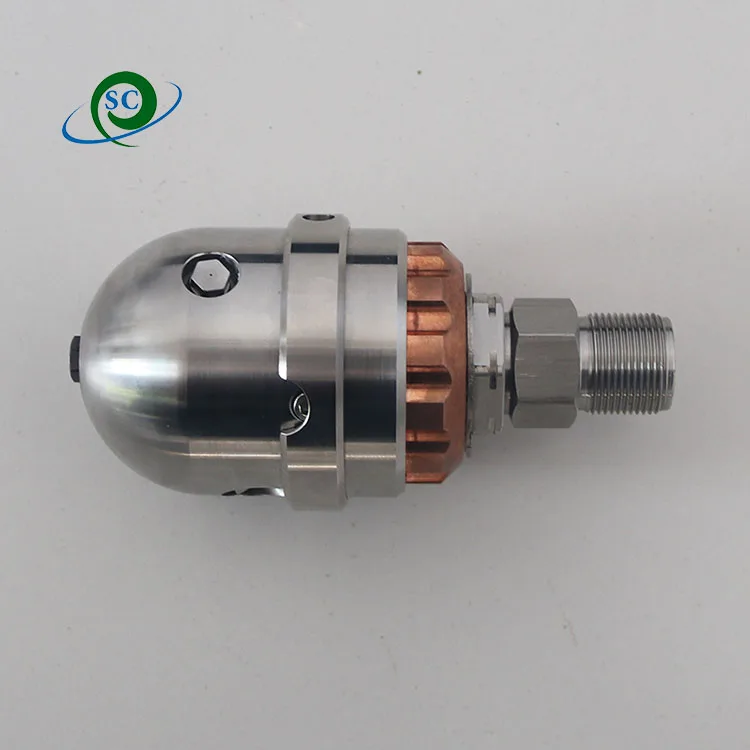 1500pa Ultra High pressure Pipeline cleaning rotary cleaning nozzle for heat exchanger Blockage cleaning