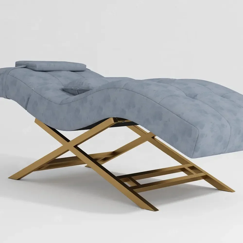 

For New Design Beauty Salon Treatment Table Custom Curve Lash Extension Bed